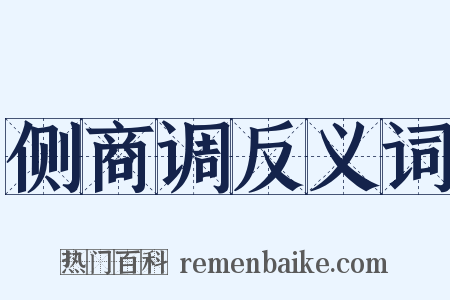 侧商调反义词是什么意思的图片